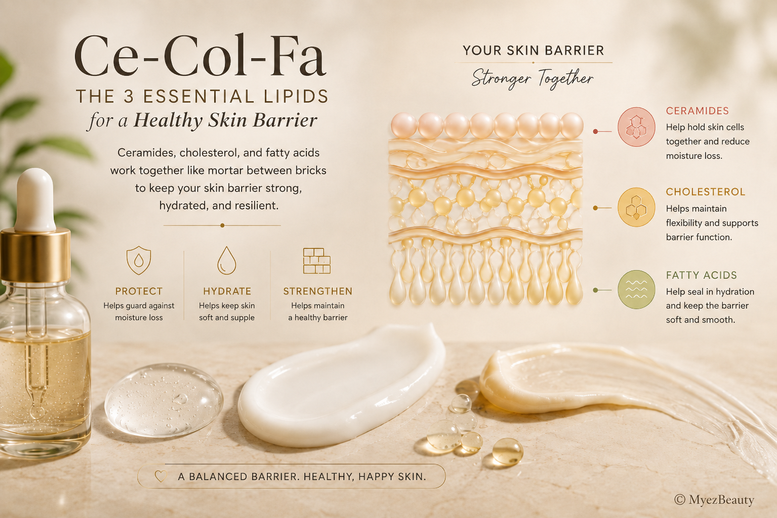 Ce-Col-Fa: The 3 Essential Lipids Your Skin Barrier Needs